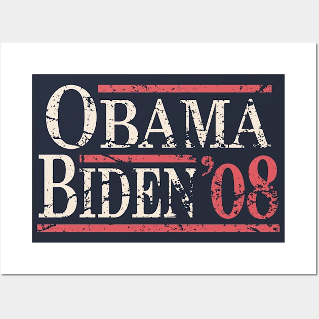 Vintage Barack Obama Joe Biden 2008 Wall Art by Etopix